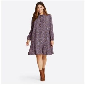 Draper James‎ ADORABLE flounce shift Tiered dress bluebell. Size XS EUC